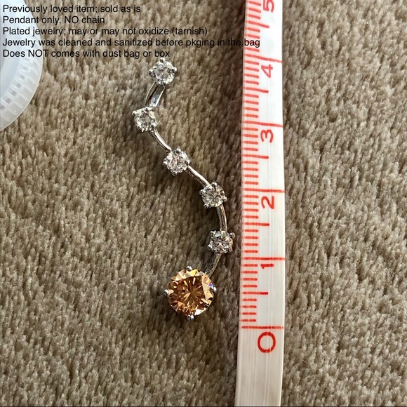 ✨2/$15✨ Pendant: Pendant with Orange & Clear Stones, 4 cm 🛍 Bundle Me! - Picture 8 of 13
